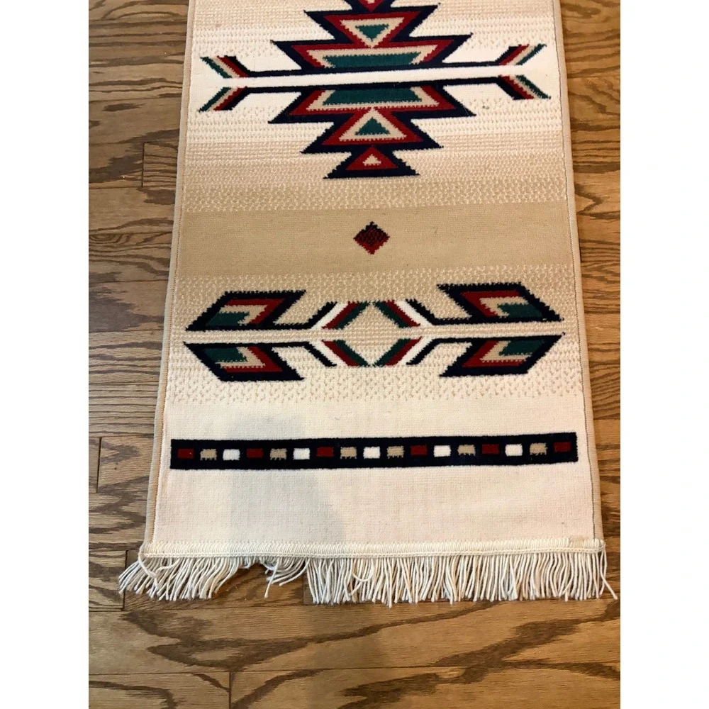 Cape Craftsmen Southwestern Runner Rug 2x8 Adobe Geometric Made USA NEW